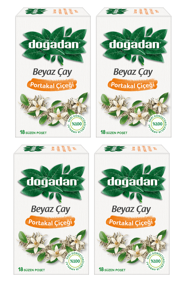 Doğadan Beyaz Çay Portakal Çiçeği 18'li x 4 Adet - Image 1