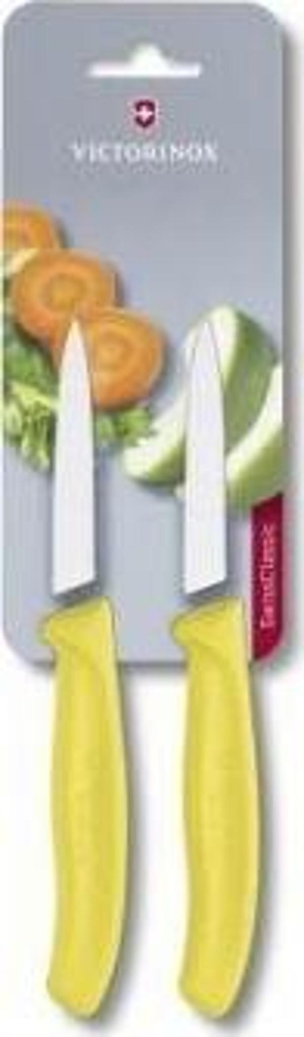 Victorinox VT 6.7606.L118B Soyma Bıçağı ,8 CM,Düz,SC,Sarı,2 Li Blister - Image 1