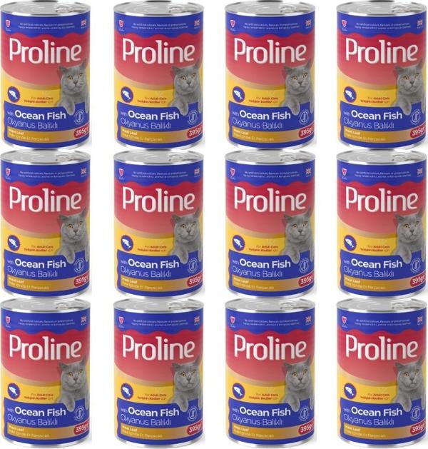 Proline Okyanus Balıklı Pate İçinde Et Parçacıklı Yetişkin Kedi Konserve x 12 Adet - Image 1