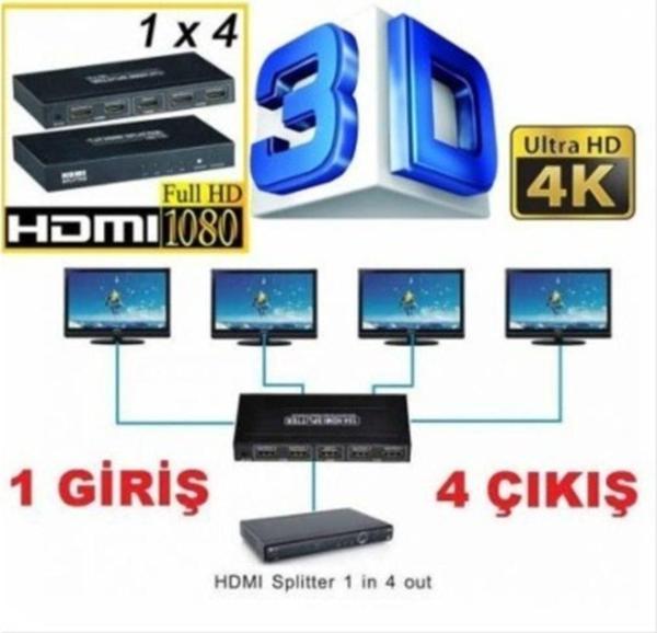 Ncp Splitter 4 Lü 1 Giriş 4 Çıkış Ultra Hd Hdmı Çoklayıcı Pc Xbox Dvd Uyumlu - Image 1