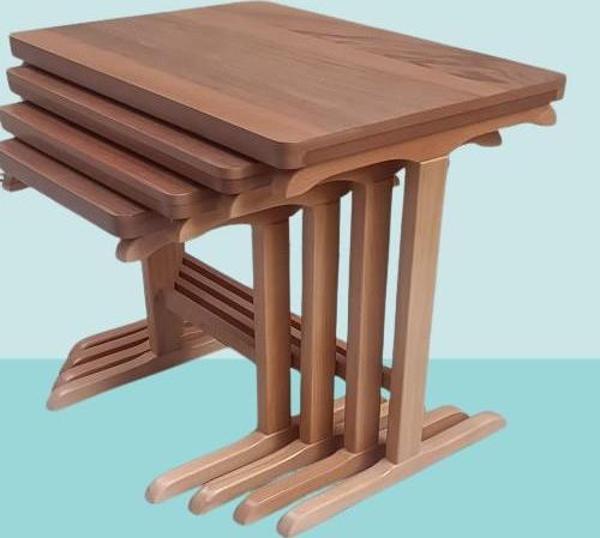 Bengi Ticaret Zigon ILGAZ T Sehpa Model Kayın Gövde Parlak Ceviz Renk Kutuda Sevk El Yapım - Image 1