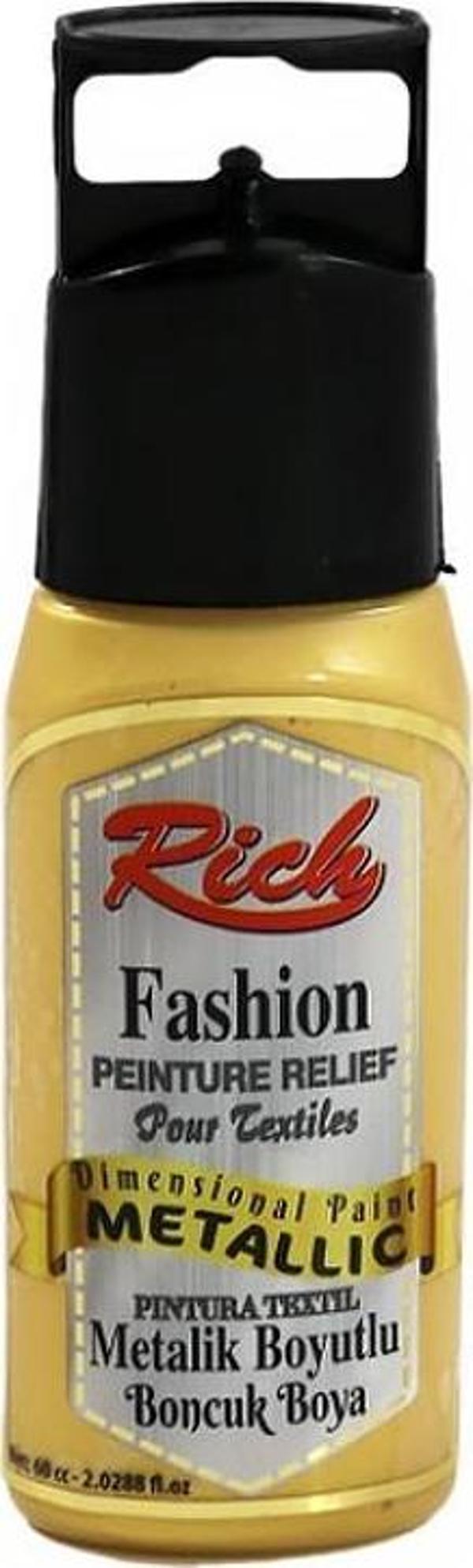 Rich Metalik Boyutlu Boncuk Boya 60cc Altın 060900 - Image 1