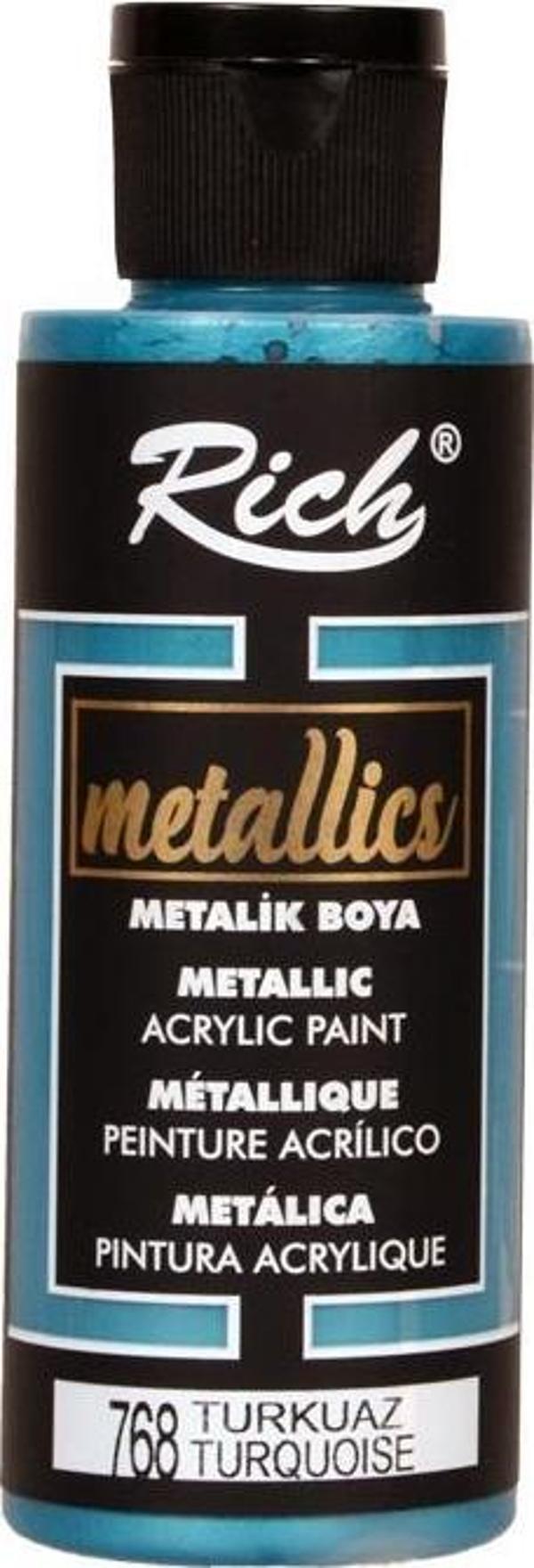 Rich Metalik Akrilik Boya Turkuaz 120ml - Image 1