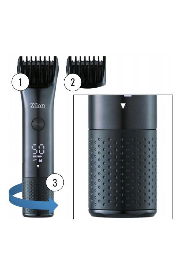 Zln8771 | Saç Sakal Vücut 3'ü 1 Led Tıraş Makinesi | Hades – Ipx6 Su Geçirmez | Hızlı Şarj - Image 1
