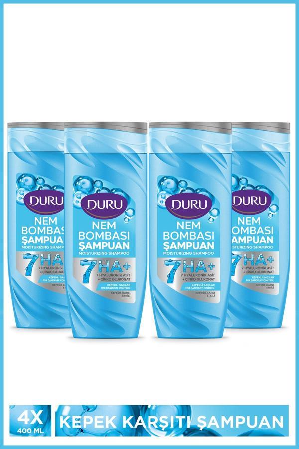 Duru Nem Bombası Kepekli Saçlar için Kepeğe Karşı Etkili Şampuan 4x400 Ml - Image 1