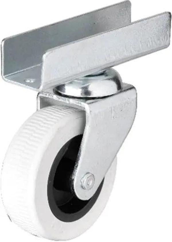 323 - 50x20 Mm Gri Uzun U Tablalı Teker 4 Adet - Image 1