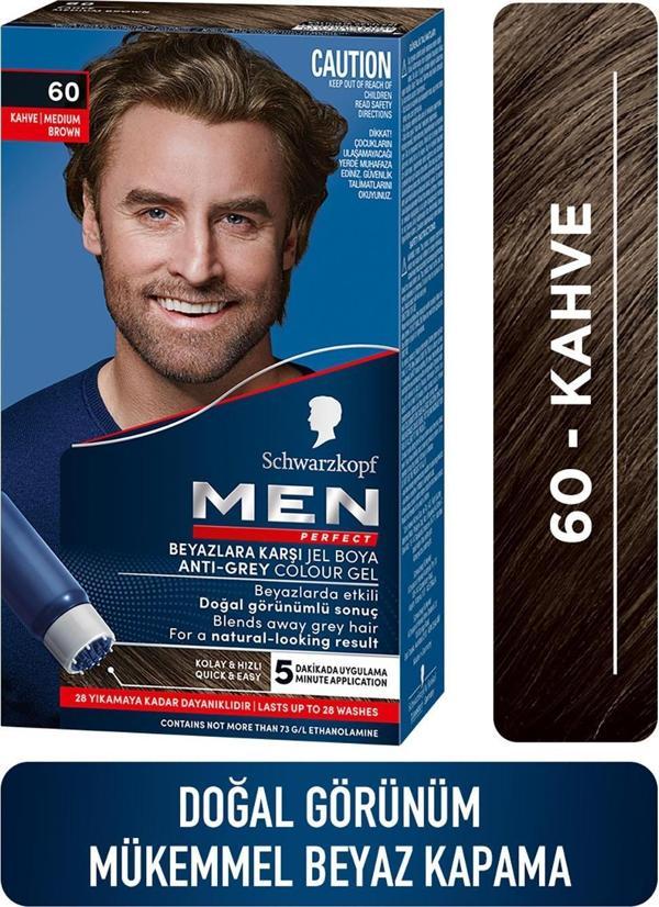 Schwarzkopf Men Perfect Jel Saç Boyası 60 - Kahve - Image 1