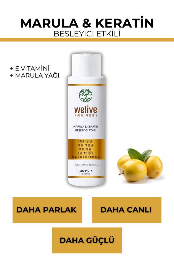 Welive Marula & Keratin Besleyici Bakım Şampuanı 400 Ml - Image 1