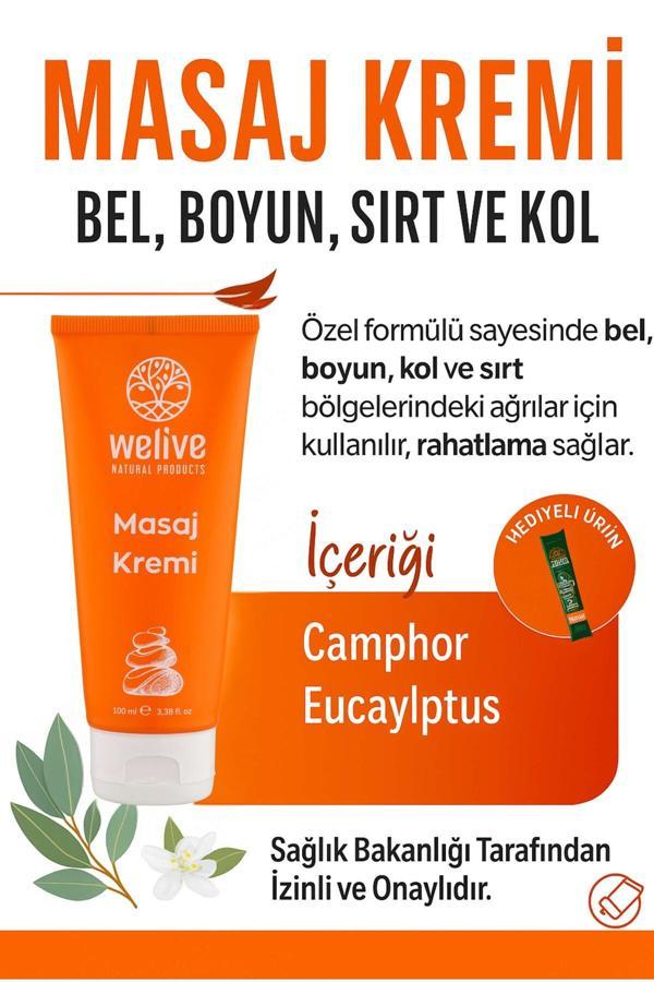 Welive Masaj Kremi 100 Ml – Okaliptus & Kafur Özü – Rahatlatıcı Formül - Image 1
