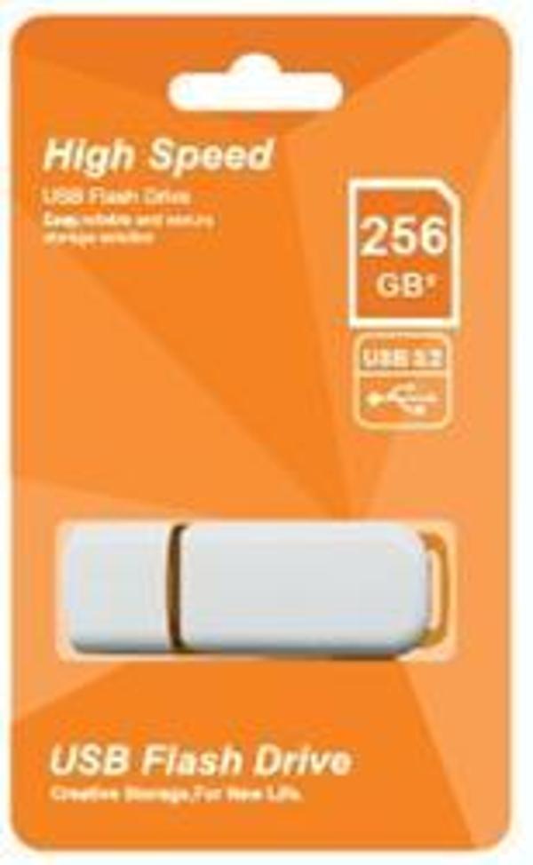 Elba 256GB Plastik Beyaz-Turuncu 3.2 USB Flash Bellek - Image 1