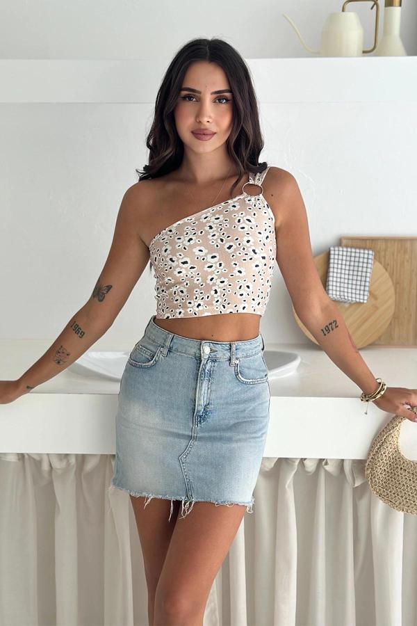 Tek Omuz Atlet Krem - Image 1