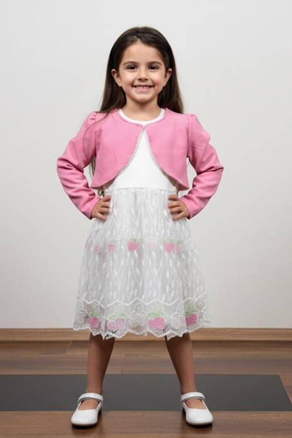 Kız Çocuk Tüllü Uzun Kollu Bayramlık Prenses Düğün Parti Doğum Günü Elbisesi 2/5 Yaş - Image 1