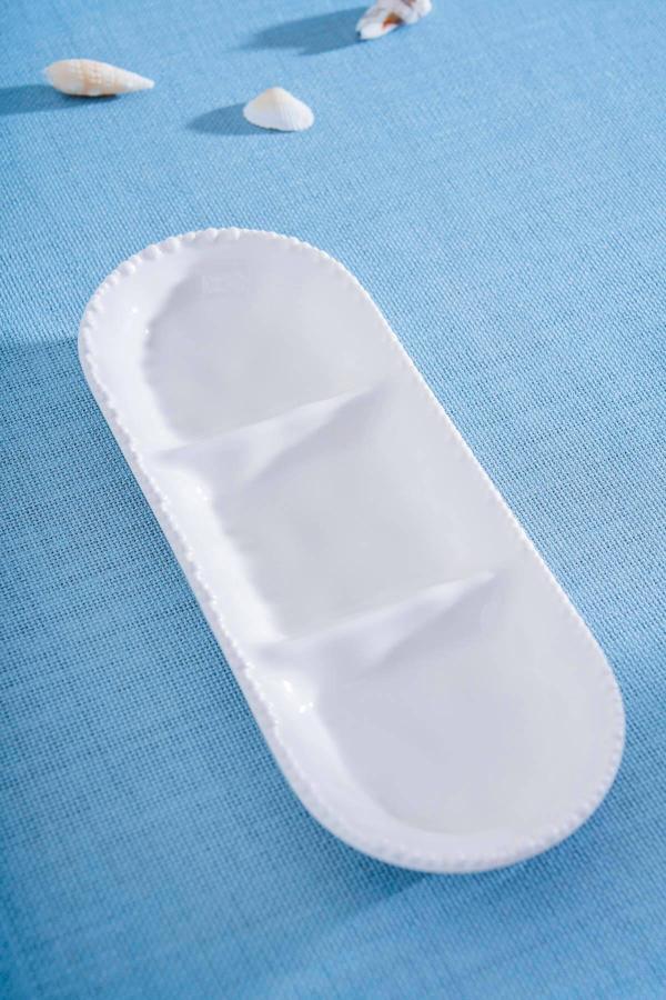 Acar Milano 3 Bölmeli Kayık Tabak - 26 cm - Image 1