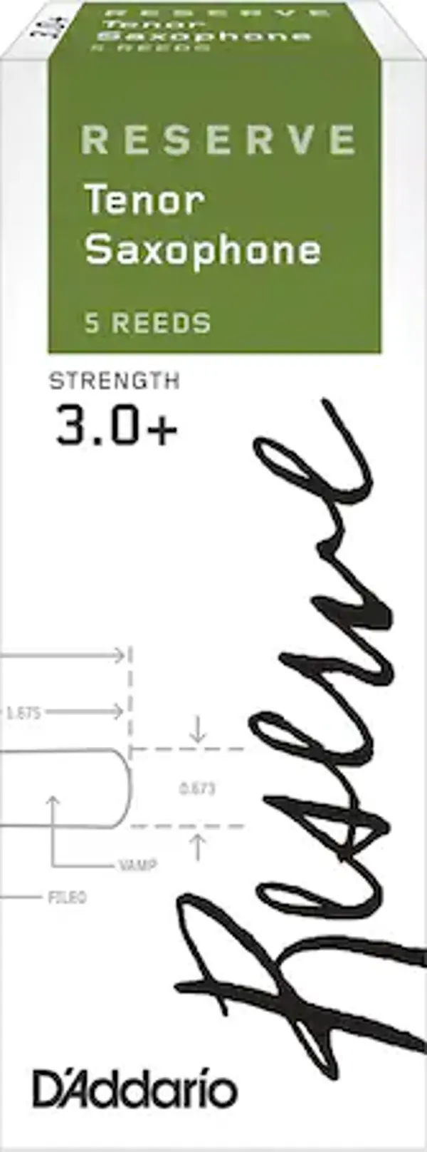 D\'Addario Woodwinds Reserve DKR05305 Tenor Saksafon Kamışı No:3+ - Image 1