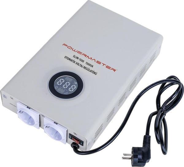 POWERMASTER SLIM-1500 OTOMATİK 1500 WATT KOMBİ VOLTAJ REGÜLATÖRÜ - Image 1