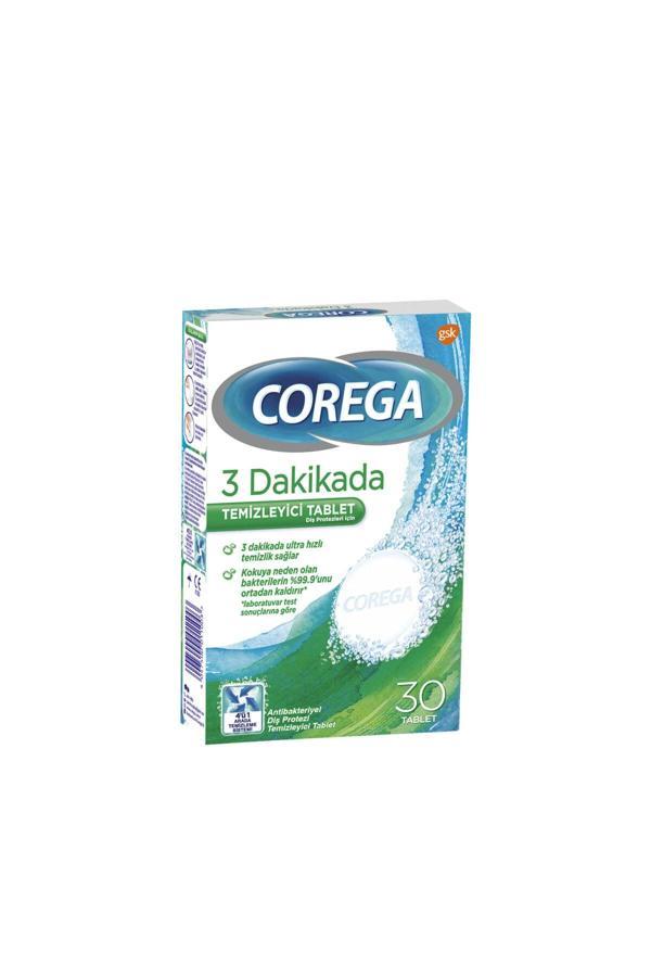 Corega 3 Dakikada Diş Protezi Temizleyici Tablet 30 Tablet - Image 1