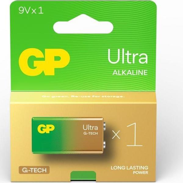 G-TECH Ultra Alkalin 9V - 6LR61 Boy 9V Pil Tekli Kart - Image 1