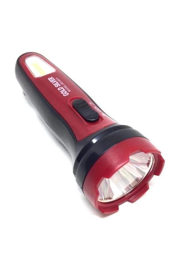 Gold Sılver Gs-4511 1 Watt+1 Watt Cob Led'li Şarjlı El Feneri - Image 1
