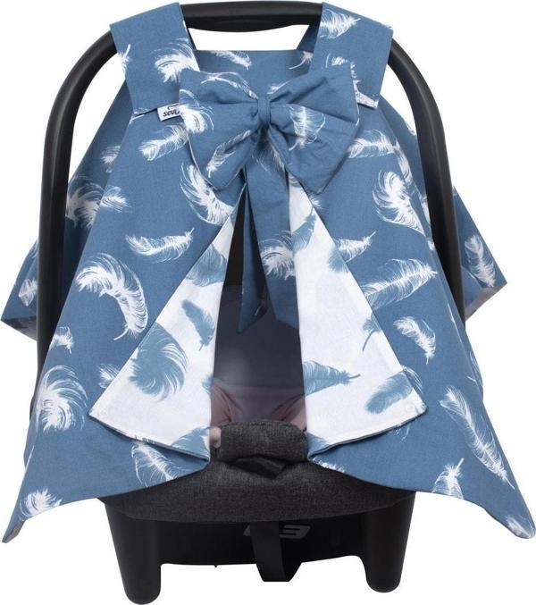 Sevi Bebe Coco Store Fiyonklu Ana Kucağı Örtüsü Art-204 Tüy Desen - Image 1