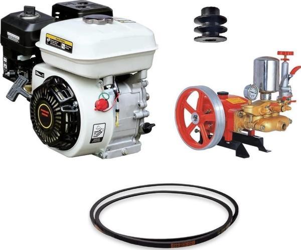Garden Pro Benzinli 170F İlaçlama Motoru Ve Pompa 7 Hp Kasnak&Kayışlar Dahil - Image 1