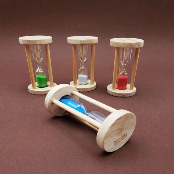 3 Dakikalık Ahşap Kum Saati - Image 1