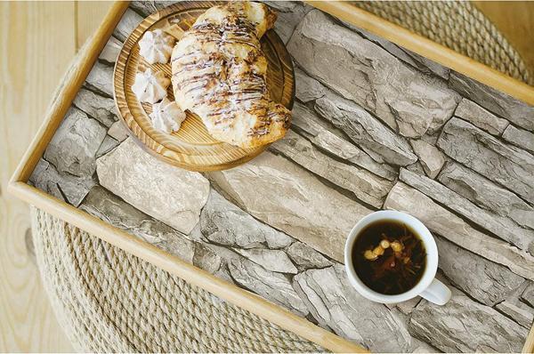 Kale Taş Duvar Desenli Kendinden Yapışkanlı 3D Duvar Raf Kapı Kaplama Kağıdı 3 Metre 60 Cm - Image 1