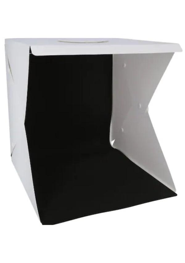 20 x 20 CM Profesyonel Stüdyo Led Işıklı Çift Sıra Ürün Fotoğraf Çekim Çadırı - Image 1