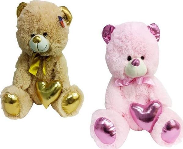 62503 Peluş 50 cm Parlak Kalpli Ayı - Image 1