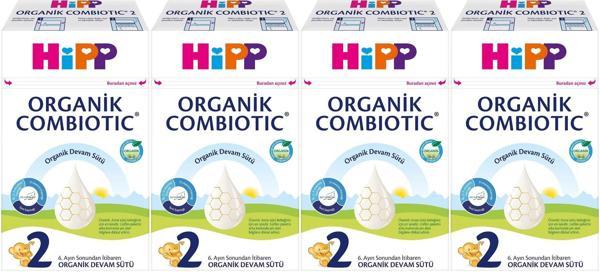 Hipp Organik Combiotic Devam Sütü 600GR No:2 (6-12 Ay) (4 Lü Set) - Image 1