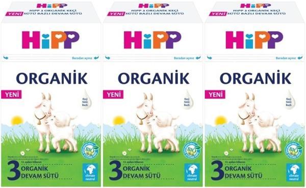 Hipp Organik Keçi Sütü Bazlı Devam Sütü 400GR No:3 (12.Aydan İtibaren) (3 Lü Set) - Image 1