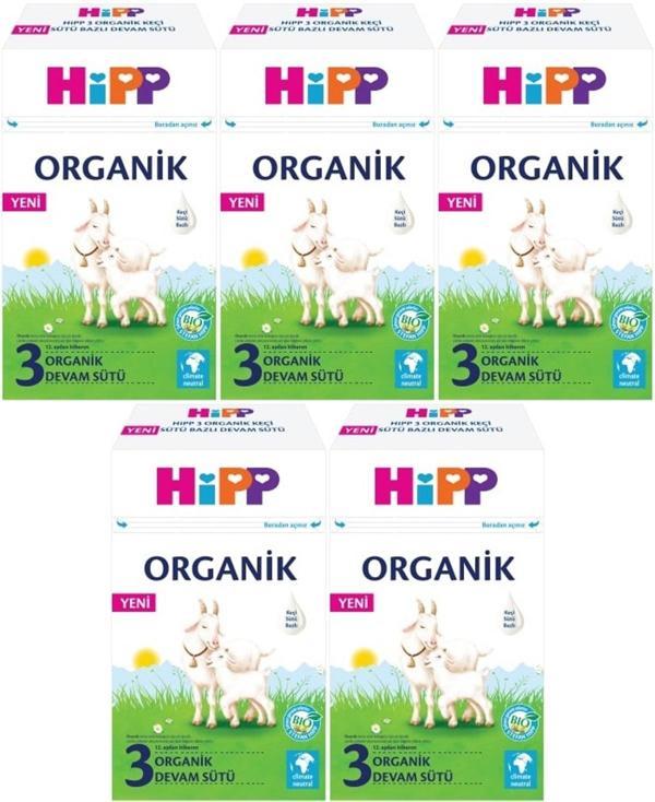 Hipp Organik Keçi Sütü Bazlı Devam Sütü 400GR No:3 (12.Aydan İtibaren) (5 Li Set) - Image 1
