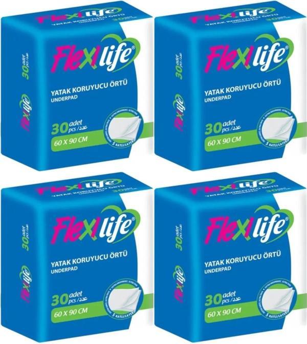 Flexi Life Kedi - Köpek - Evcil Hayvan Çiş Tuvalet Eğitim Pedi 60*90CM 120 Adet (4PK*30) - Image 1
