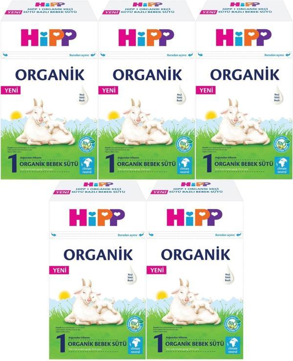 Hipp Organik Keçi Sütü Bazlı Devam Sütü 400GR No:1 (0-6 Ay) (5 Li Set) - Image 1