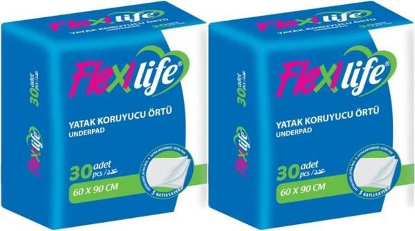 Flexi Life Kedi - Köpek - Evcil Hayvan Çiş Tuvalet Eğitim Pedi 60*90CM 60 Adet (2PK*30) - Image 1