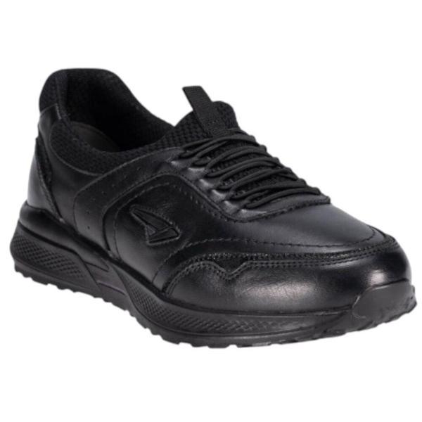 Forelli 46709-G Slins Siyah Kadın Comfort Deri Ayakkabı - Image 1