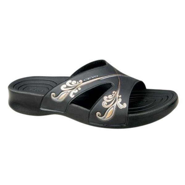 Ceyo 3400-20 Siyah Kadın Anatomik Terlik - Image 1