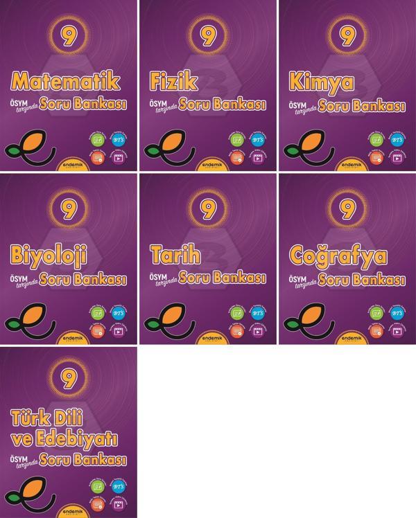 Endemik 2026 9. Sınıf Soru Kitabı Seti Tam Set 7 Kitap Güncel Müfredat - Endemik Yayınları - Image 1