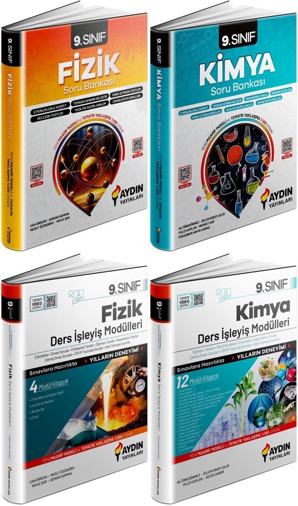 Aydın 2025 9. Sınıf Fizik + Kimya Ders Anlatım Fasikülleri + Konu Özetli Soru 4Kitap - Aydın Yayınları - Image 1