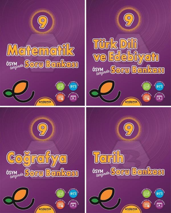 Endemik 2026 9. Sınıf Eşit Ağırlık Soru Kitabı Seti 4 Kitap Güncel Müfredat - Endemik Yayınları - Image 1