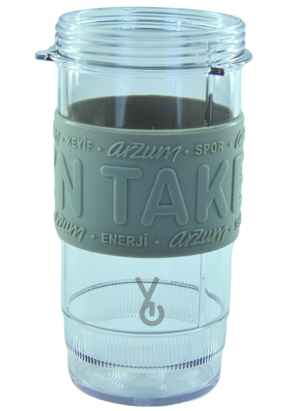 ARZUM SHAKE´N TAKE DOGRAYICI HAZNE 400 ML-Açık Gri - Image 1