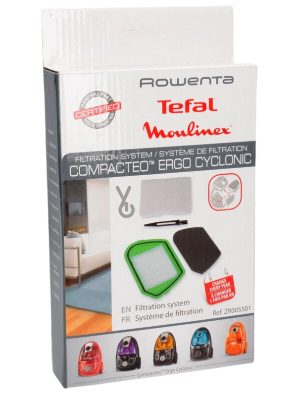 Rowenta Compacteo Ergo Cyclonic Hepa Filtre Sünger/Fırça ZR005501 - Image 1