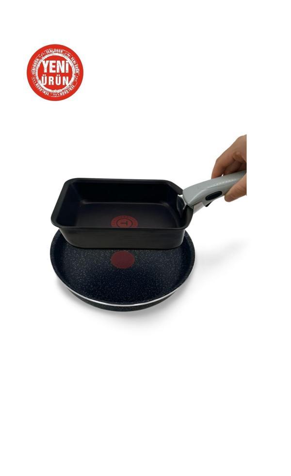 Tefal Ingenio 24 cm Tencere + Yumurta Tavası ve Çıkarılabilir Sap - Image 1