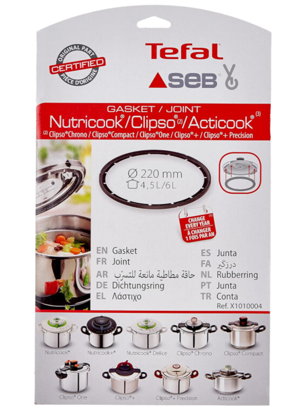Tefal Nutricook-Acticook-Clipso Düdüklü Tencere 4,5-6 Lt. Lastik X1010004 - Image 1
