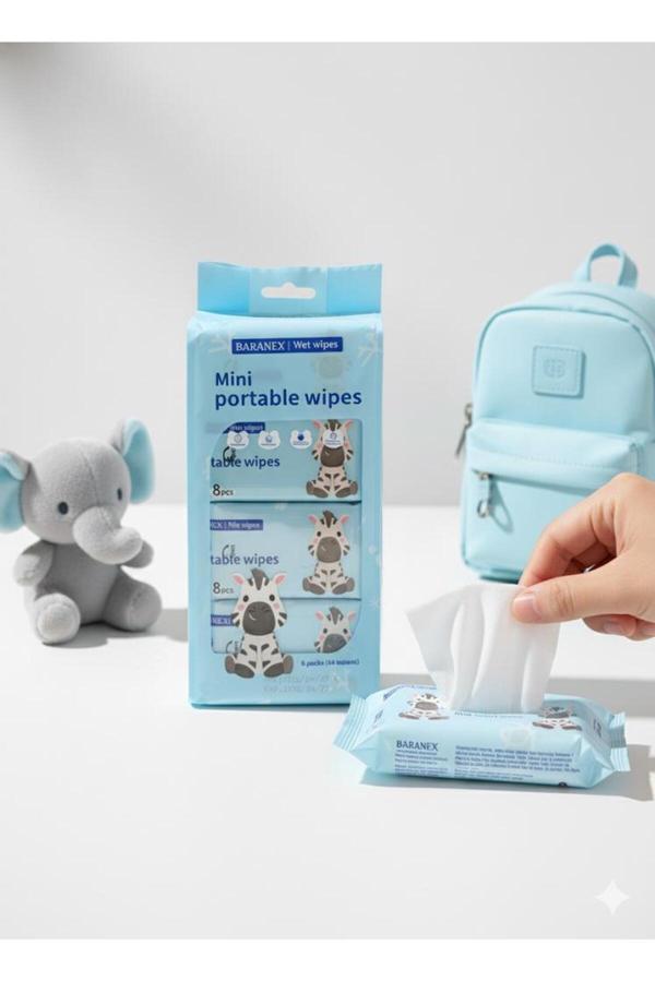 Baranex Mini Cep Mendili 8'Li Mavi - Image 1