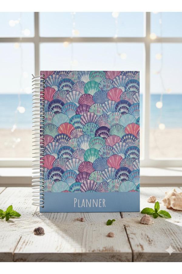 Etit Notebook Liz Sert Kapak Spiralli 4 Renk Baskılı Tarihsiz Ajanda - Image 1