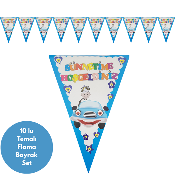 Sünnetime Hoşgeldiniz Flama Bayrak Set Süs - Image 1