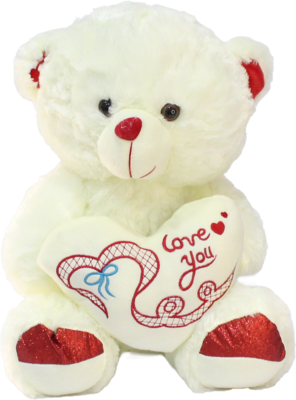 Love You Kalpli Ayı Peluş Oyuncak 40 cm - Image 1
