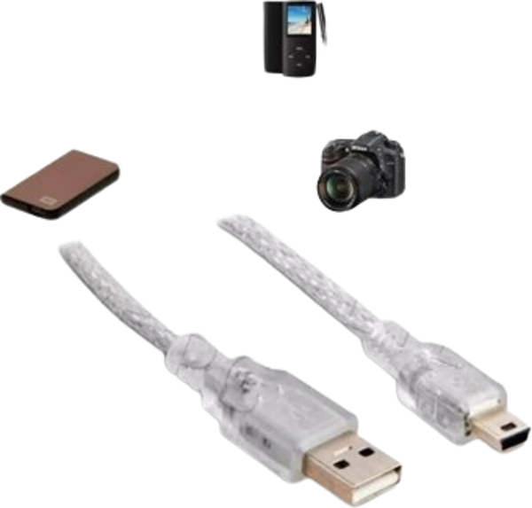 Ncpline Usb - 5 Pin Kablo Mp3 Kamera Hdd Navigasyon Wifi Giriş Uyumlu 30Cm - Image 1