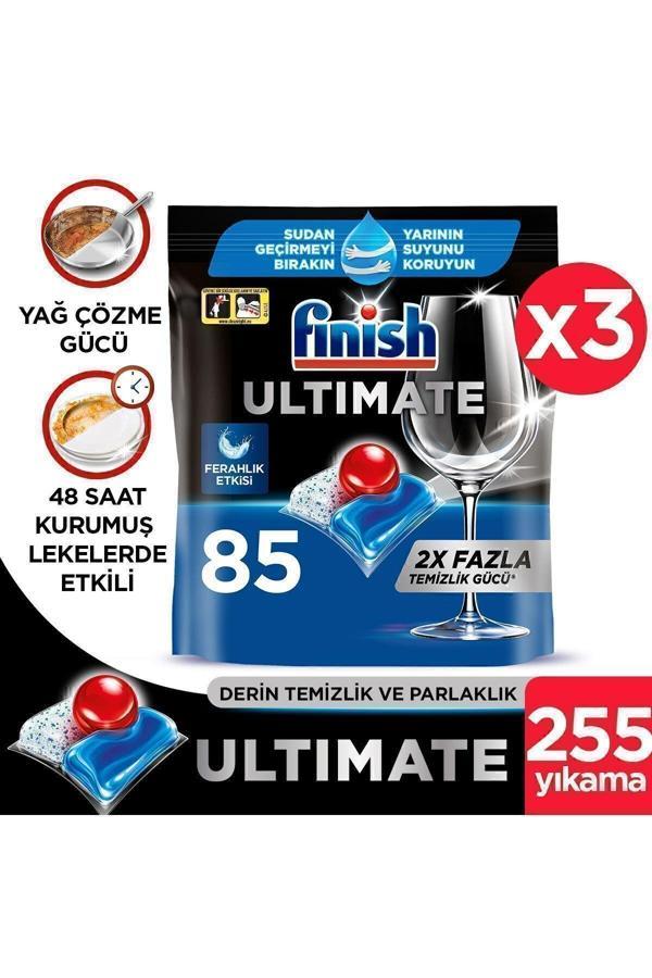 Finish Quantum Ultimate Bulaşık Makinesi Tableti 85'li 3 Adet - Image 1