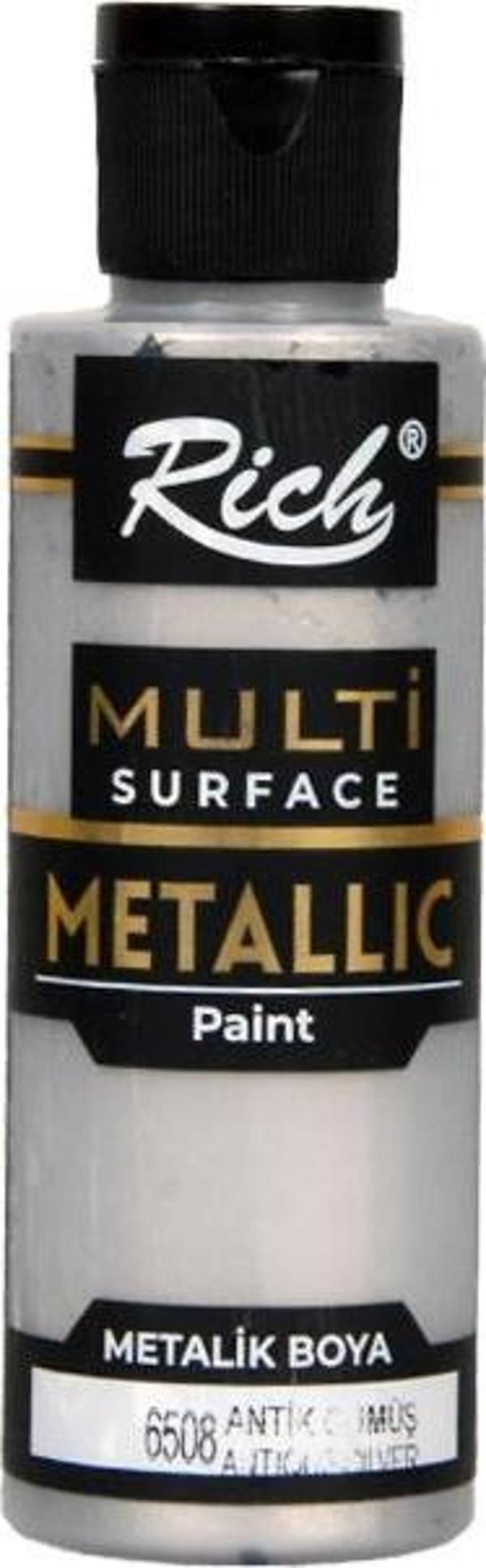 Rich Multi Surface Metalik Akrilik Boya Antik Gümüş 120ml - Image 1